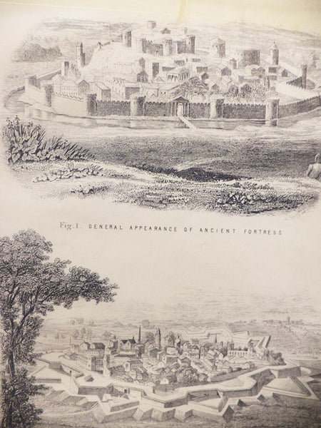 Five 1868 Fortification Prints: Plates 1-5