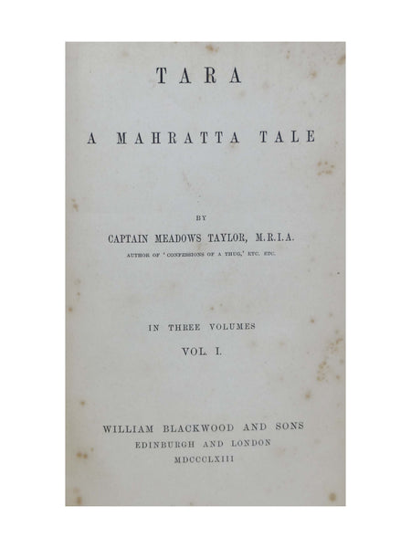 Tara: A Mahratta Tale