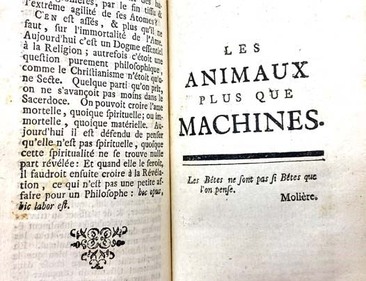 Oeuvres Philosophiques de Mr. de la Mettrie: Discours Preliminaire; L'Homme Machine; Traite de l'Ame; Abrege des Systemes; Les Animaux plus que Machines; L'Homme Plante; Systeme d'Epicure; Anti-Seneque, ou Discours sur le Bonheur.