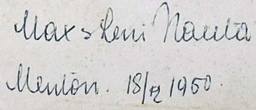 Max Nauta, with Signed Christmas Card