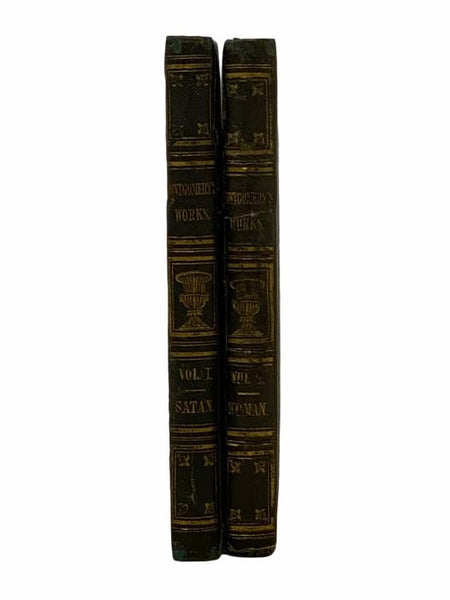 The Poetical Works of the Rev. R. Montgomery, A.M., Oxon., Volumes I & II: Satan; Woman [Both Volumes with Fore Edge Paintings]