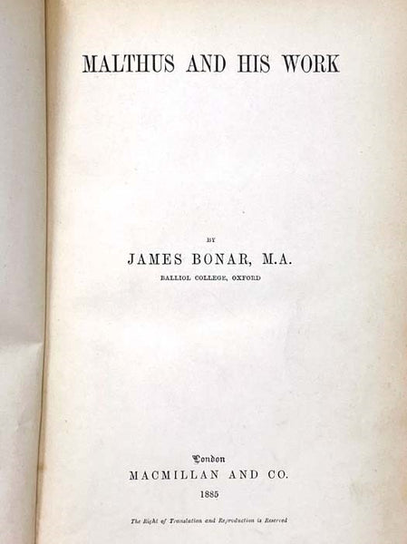 Malthus and His Work