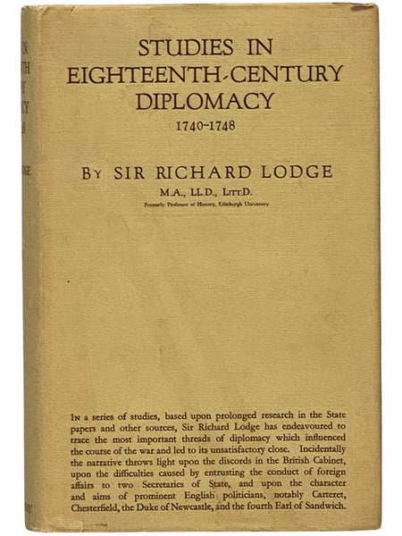 Studies in Eighteenth-Century Diplomacy, 1740-1748