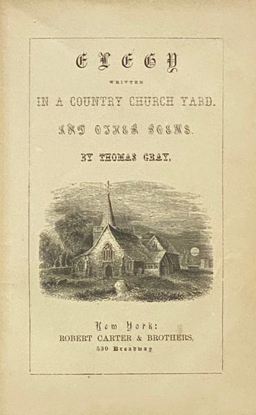 Elegy Written in a Country Church Yard. and Other Poems [Churchyard]