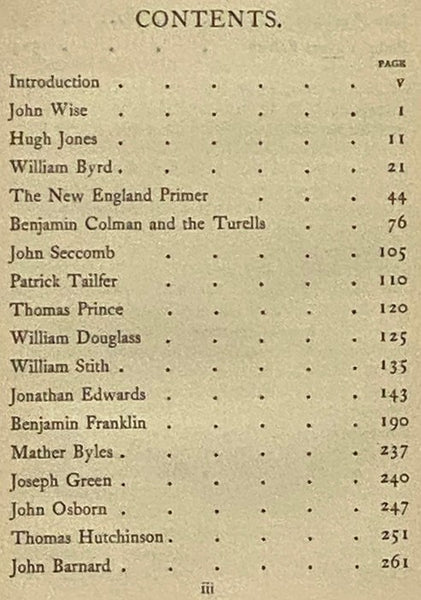 Colonial Prose and Poetry: The Growth of the National Spirit, 1710-1775 (Volume III)