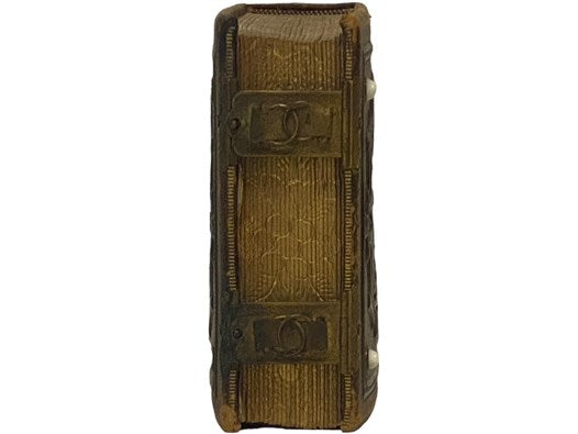 19th Century Photograph Album with Decorative Brass Clasps, Embossed Design with Inlays, Gilt Gauffered Edges