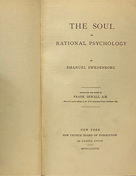 The Soul or Rational Psychology