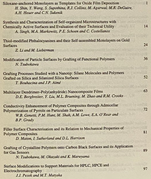 Fundamental and Applied Aspects of Chemically Modified Surfaces