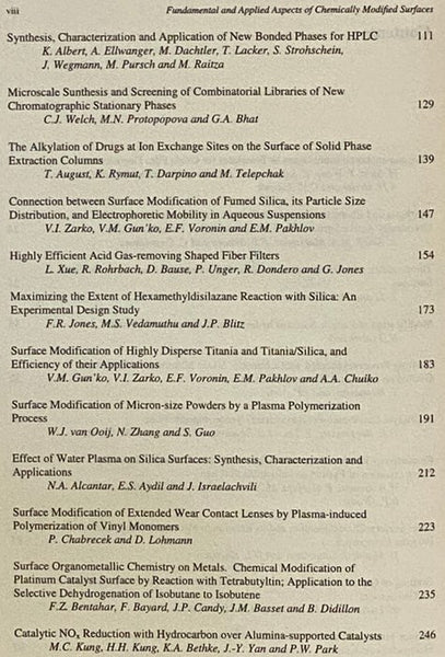 Fundamental and Applied Aspects of Chemically Modified Surfaces