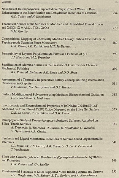 Fundamental and Applied Aspects of Chemically Modified Surfaces