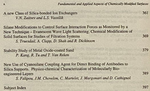 Fundamental and Applied Aspects of Chemically Modified Surfaces