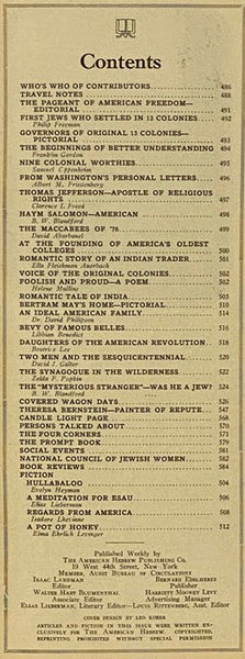 The American Hebrew of September 10, 1926: Jews in the Pageant of American Freedom