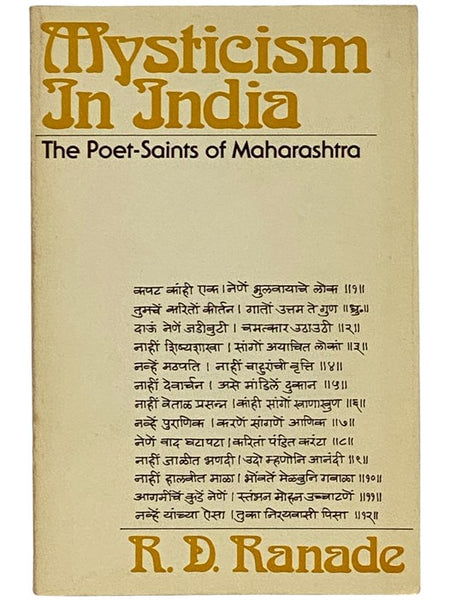 Mysticism in India: The Poet-Saints of Maharashtra