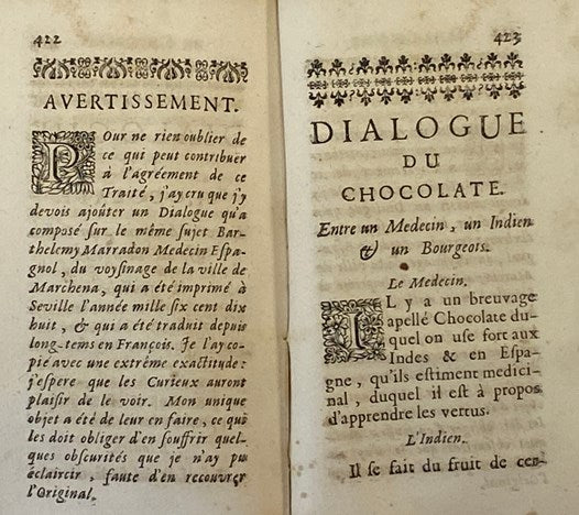 Traitez Nouveaux & Curieux du Cafe', du The', et du Chocolate: Ouvrage Egalement Necessaire aux Medecins, & a Tous Ceux Qui Aiment Leur Sante.