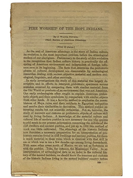 Fire Worship of the Hopi Indians