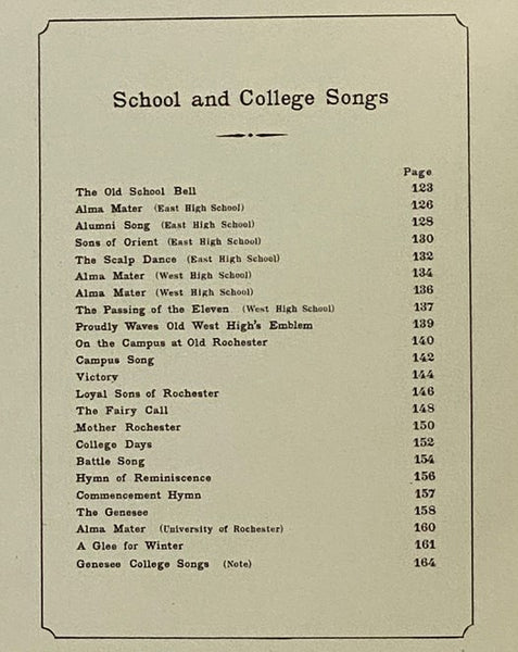 Rochester Song Book [Songbook] [New York]