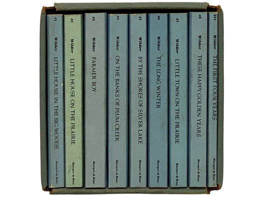 The Complete Set of Laura Ingalls Wilder's Little House Books, in Nine Volumes: Little House in the Big Woods; Farmer Boy; Little House on the Prairie; On the Banks of Plum Creek; By the Shores of Silver Lake; The Long Winter; Little Town on the Prairie;…