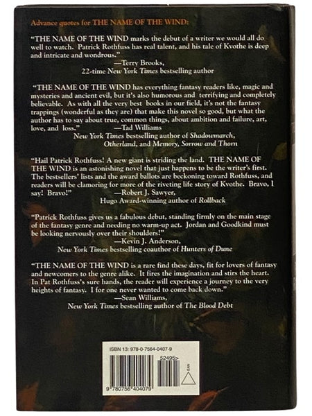 The Name of the Wind (The Kingkiller Chronicle: Day One) (Daw Book Collectors No. 1396)