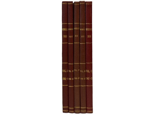 Bumblebee Five Volume Bound Hardcover Set: Vol. 29, No. 1-52, 1941-1942; Vol. 30, No. 1-52, 1942-1943; Vol. 32, No. 1-52, 1944-1945; Vol. 34, No. 1-52, 1946-1947; Vol. 35, No. 1-52, 1947-1948 - Each with the June Admanual Bound In [Bumble Bee]