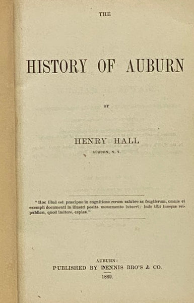 The History of Auburn [New York]