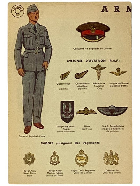 Armees des Etats-Unis & Britannique: Signes Distinctifs et Grades [FRENCH TEXT]