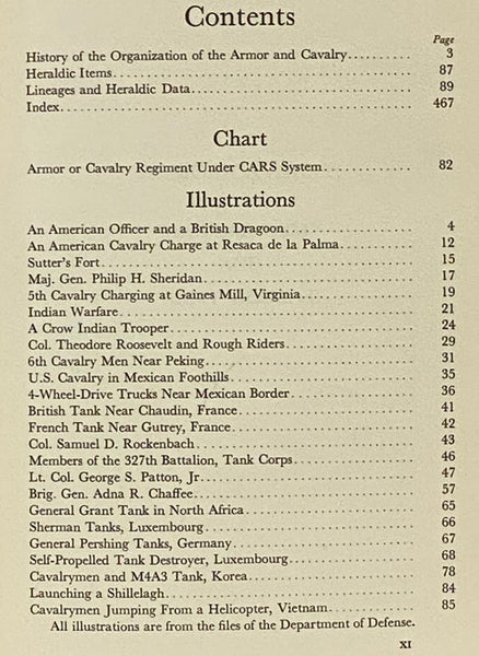 Armor-Cavalry, Part I: Regular Army and Army Reserve (Army Lineage Series)