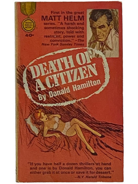 Death of a Citizen (Matt Helm) (Gold Medal k1334)