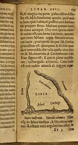 Strabonis De Situ Orbis, Tomus Secondus. Cum indice locupletissimo. - Geographicorum Libert X-XVII.