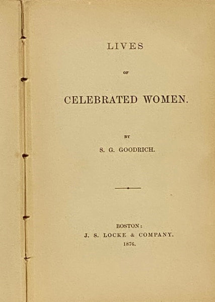 Lives of Celebrated Women.