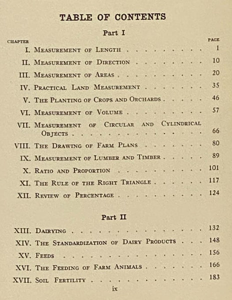 Modern Agricultural Mathematics: A Textbook for Students of Agriculture in High Schools, Vocational Schools, and Rural Schools; and a Handy Reference Book for Farmers and Other Workers in the Various Branches of Agriculture, Containing Methods of Calcula…