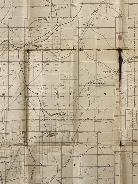 North Western Pennsylvania Oil Fields. 56 x 70 Linen-Backed Map. [Northwestern PA]