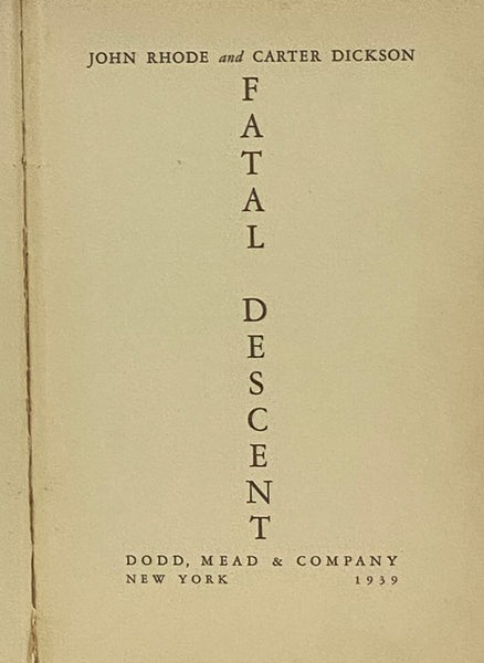 Fatal Descent (Red Badge Detective Series)