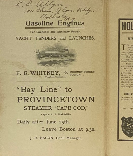 By-Laws, Racing Rules, Etc. of the Yacht Racing Association of Massachusetts (Organized March 19, 1896), Affiliated with Yacht Racing Union of North America, for Yachts 35 Feet Racing Length and Under