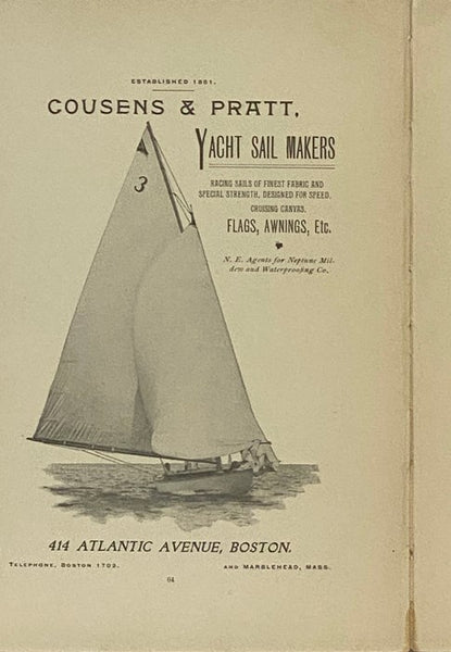 By-Laws, Racing Rules, Etc. of the Yacht Racing Association of Massachusetts (Organized March 19, 1896), Affiliated with Yacht Racing Union of North America, for Yachts 35 Feet Racing Length and Under