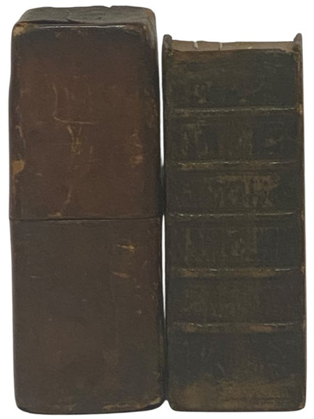 German Bible in Leather Case - Die Bibel Oder Die Ganze Heilige Schrift Des Alten und Neuen Testaments, Nach Der Teutschen Ubersetzung; Vollstandiges Marburger Gesan-Buch zur Abung der Gottseligkeit in 615. Christlichen und Trostreichen Psalmen und Gesan…