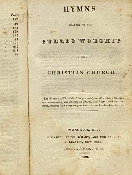 Psalms Adapted to the Public Worship of the Christian Church [with] Hymns Adapted to the Public Worship of the Christian Church.