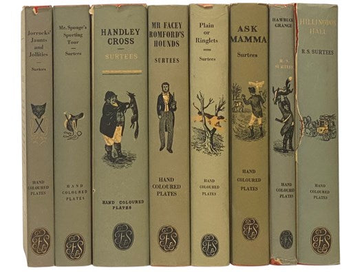 Complete R.S. Surtees Folio Society Set: Jorrocks', Jaunts and Jollities; Mr. Sponge's Sporting Tour; Handley Cross; Mr. Facey Romford's Hounds; Plain or Ringlets; Ask Mamma; Hawbuck Grange; Hillingdon Hall (The Folio Society)