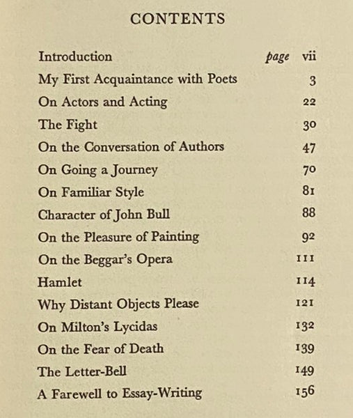 William Hazlitt: Essays (The Folio Society)