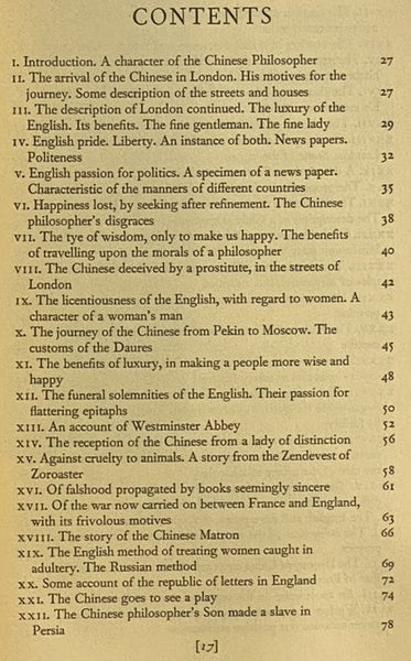 The Citizen of the World; or, Letters from a Chinese Philosopher Residing in London to His Friends in the East (The Folio Society)