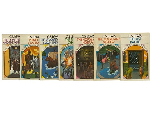 The Chronicles of Narnia, in Seven Volumes: 1. The Magician's Nephew; 2. The Lion the Witch and the Wardrobe; 3. The Horse and His Boy; 4. Prince Caspian; 5. The Voyage of the Dawn Treader; 6. The Silver Chair; 7. The Last Battle