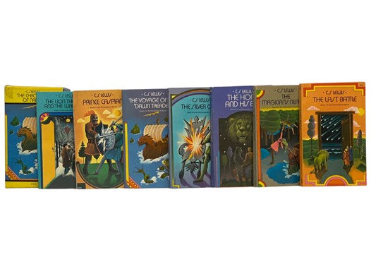 The Chronicles of Narnia, Boxed Set in Seven Volumes: 1. The Magician's Nephew; 2. The Lion the Witch and the Wardrobe; 3. The Horse and His Boy; 4. Prince Caspian; 5. The Voyage of the Dawn Treader; 6. The Silver Chair; 7. The Last Battle