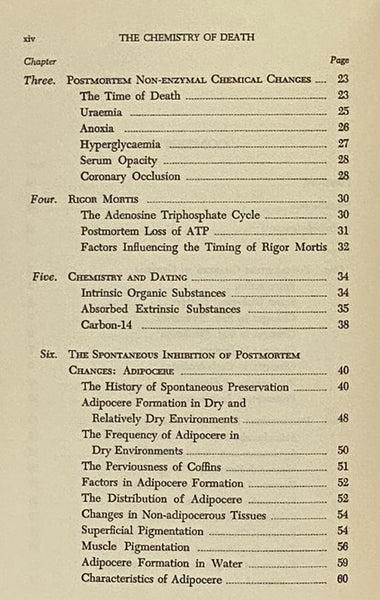 The Chemistry of Death (American Lecture Series Publication Number 544)