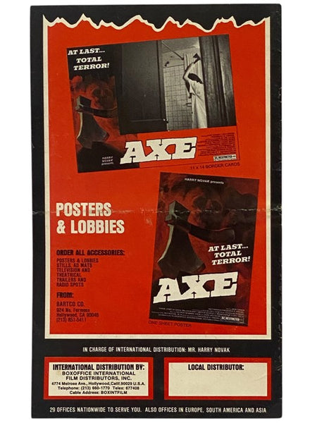 Axe Original Movie Pressbook