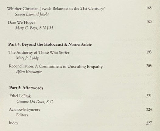 The Holocaust and Nostra Aetate: Toward a Greater Understanding (The Ethel Lefrak Holocaust Education Conference Proceedings)