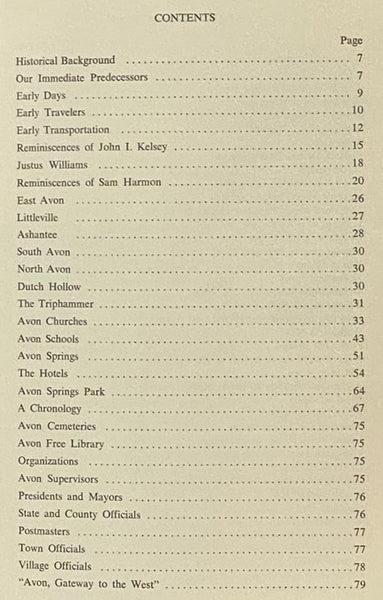 Avon: Heart of the Genesee Country [New York]