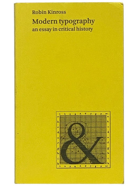 Modern Typography: An Essay in Critical History