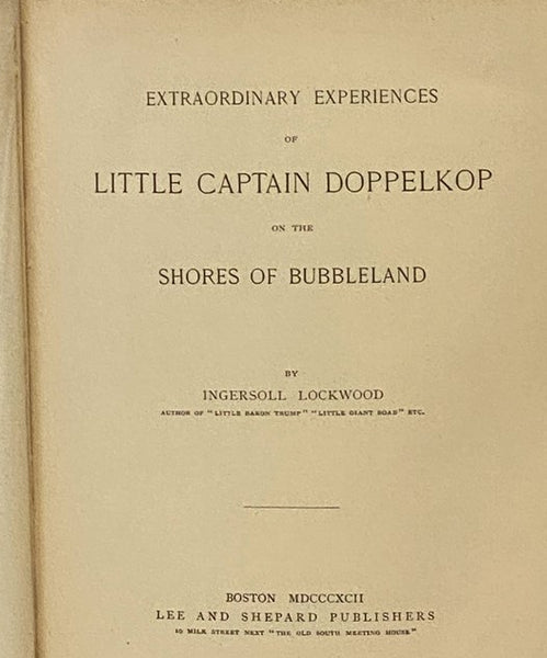 Extraordinary Experiences of Little Captain Doppelkop on the Shores of Bubbleland