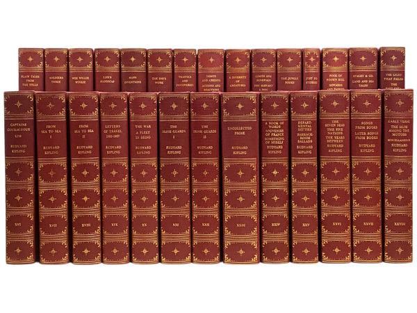 The Burwash Edition of the Complete Works in Prose and Verse of Rudyard Kipling, in Twenty-Eight Volumes, #889 of 1010 Signed Sets: Plain Tales from the Hills; Soldiers Three; Wee Willie Winkie; Life's Handicap; Many Inventions; The Day's Work; Traffics …