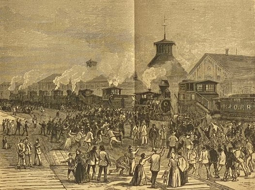 The History of the Great Riots. Being a Full and Authentic Account of the Strikes and Riots on the Various Railroads of the United States and in the Mining Regions. Embracing Brilliant and Graphic Pen-Pictures of the Reign of Terror in Pittsburgh, Baltim…