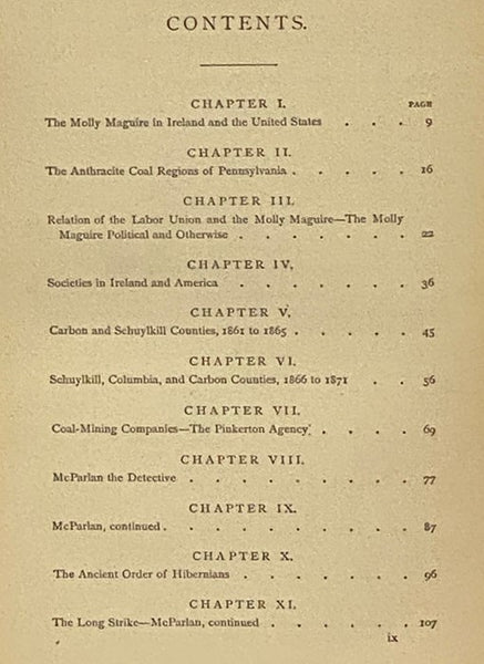 The Molly Maguires. The Origin, Growth, and Character of the Organization. [Mollie]